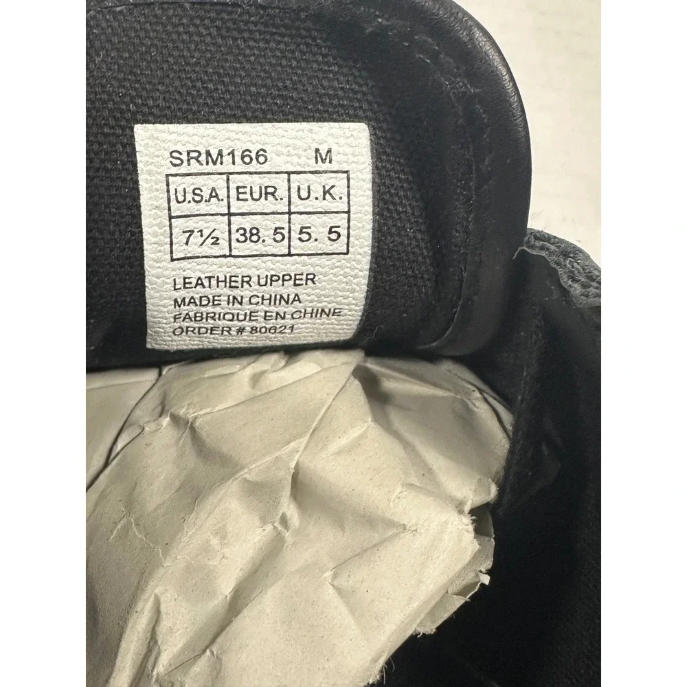 SR Max SRM166 Womens 7.5 Black Leather Slip Resistant Work Shoes Sneakers NEW
